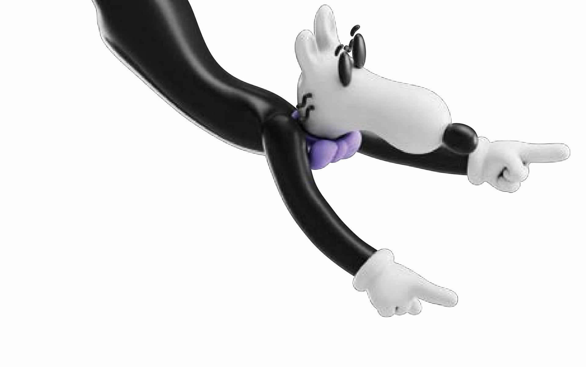 Decorative flying character illustration representing creativity and freedom at Design Quarter d3